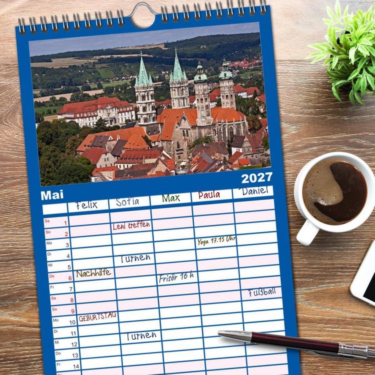 Produktbild: Familienplaner 2027 - Welterbe - Kultur und Natur in Deutschland mit 5 Spalten (Wandkalender, 21 x 45 cm) CALVENDO