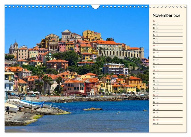 Produktbild: Urlaub an der Italienischen Riviera (Wandkalender 2026 DIN A3 quer), CALVENDO Monatskalender