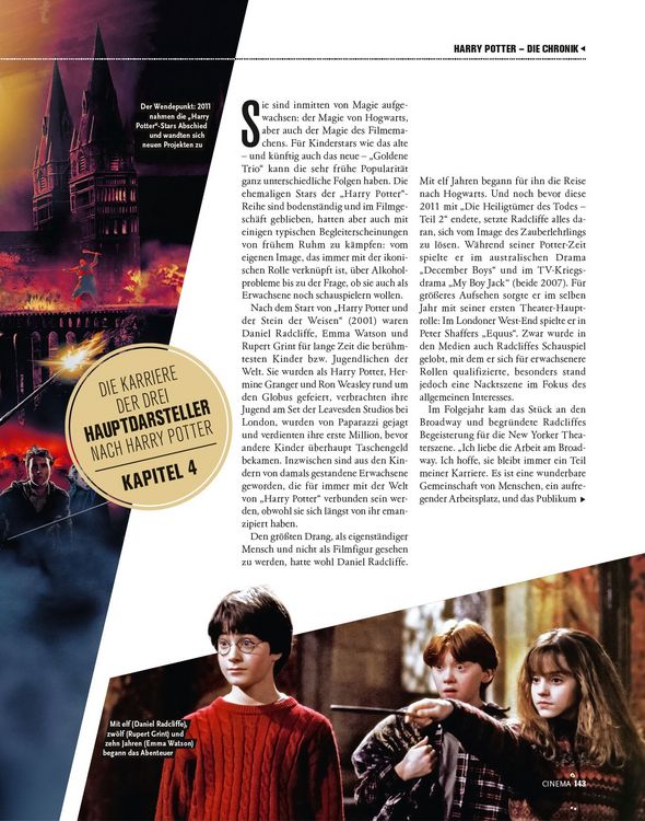 Produktbild: Cinema pr&auml;sentiert: Harry Potter - Die Chronik (Erweiterte Neuausgabe)