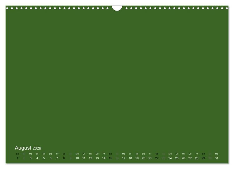 Produktbild: Bastelkalender - dunkel Gr&uuml;n (Wandkalender 2026 DIN A3 quer), CALVENDO Monatskalender