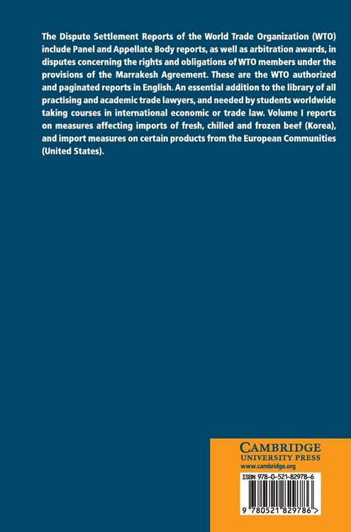 Produktbild: Dispute Settlement Reports 2001