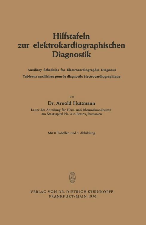 Produktbild: Hilfstafeln zur elektrokardiographischen Diagnostik