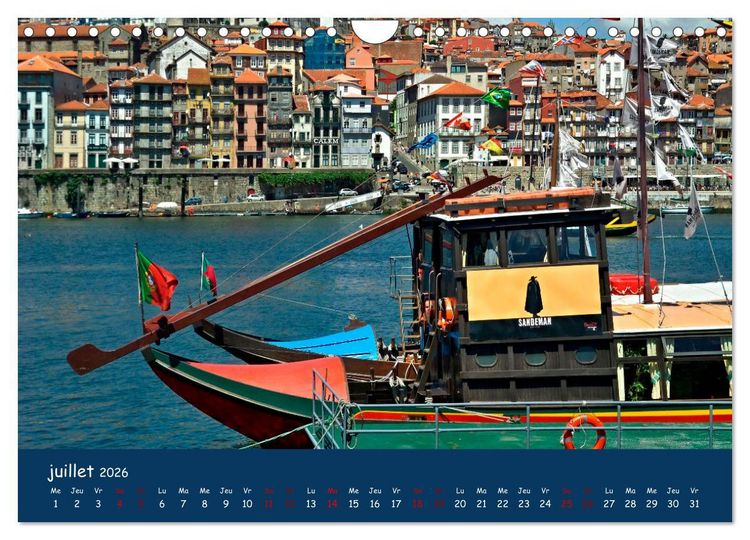 Produktbild: Porto - ville color&eacute;e sur le Douro (Calendrier mural 2026 DIN A4 vertical), CALVENDO calendrier mensuel