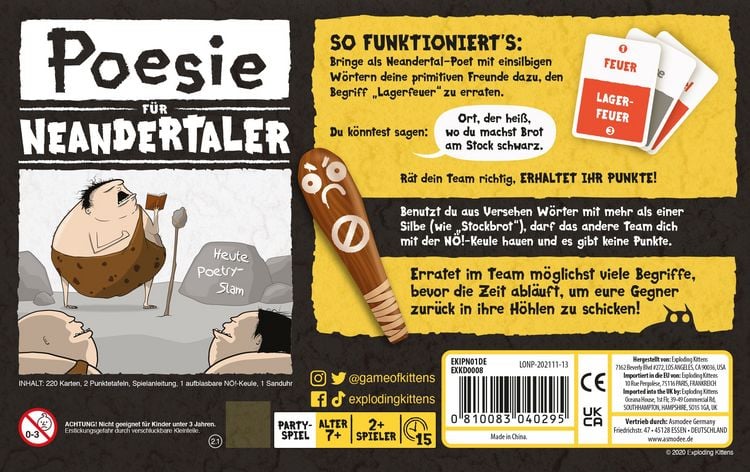 Produktbild: Poesie f&uuml;r Neandertaler