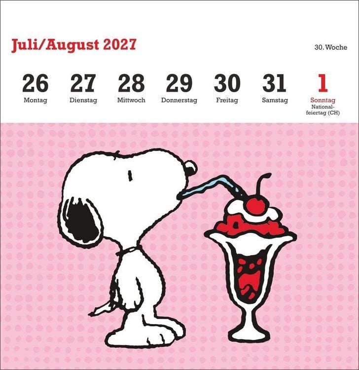 Produktbild: Peanuts Premium-Postkartenkalender 2027