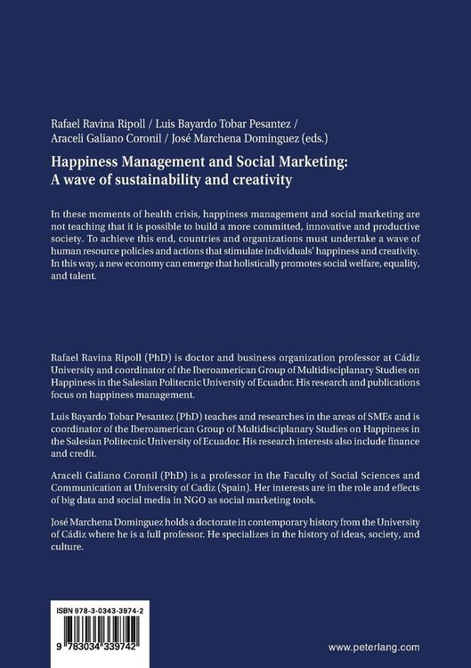 Produktbild: Happiness Management and Social Marketing: A wave of sustainability and creativity