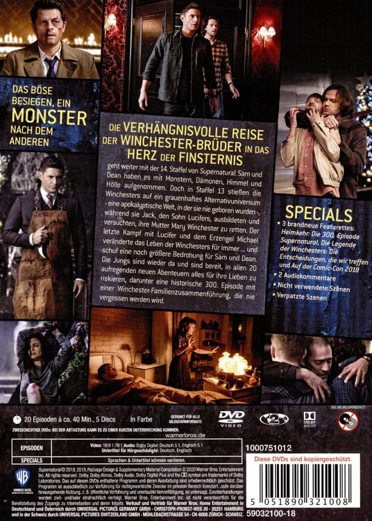Produktbild: Supernatural: Staffel 14 [5 DVDs]