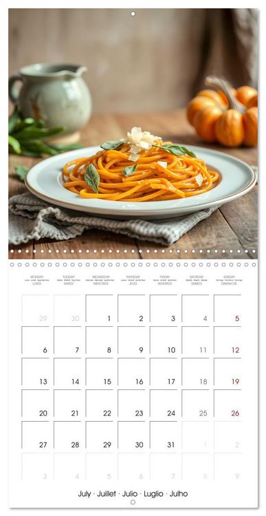 Produktbild: Culinary pumpkin creations - With pumpkin dishes through the year (Wall Calendar 2026 12 &times; 12 Inch) CALVENDO 12 Month Wall Calendar