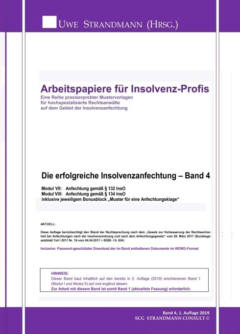 Produktbild: Die erfolgreiche Insolvenzanfechtung &ndash; Band 4
