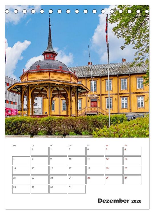 Produktbild: Norwegens K&uuml;stenst&auml;dte - Reiseplaner (Tischkalender 2026 DIN A5 hoch), CALVENDO Monatskalender