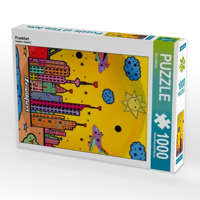 Produktbild: CALVENDO Puzzle Frankfurt 1000 Teile Puzzle hoch | 1000 Teile Lege-Gr&ouml;&szlig;e 64 &times; 48 cm Foto-Puzzle f&uuml;r gl&uuml;ckliche Stunden