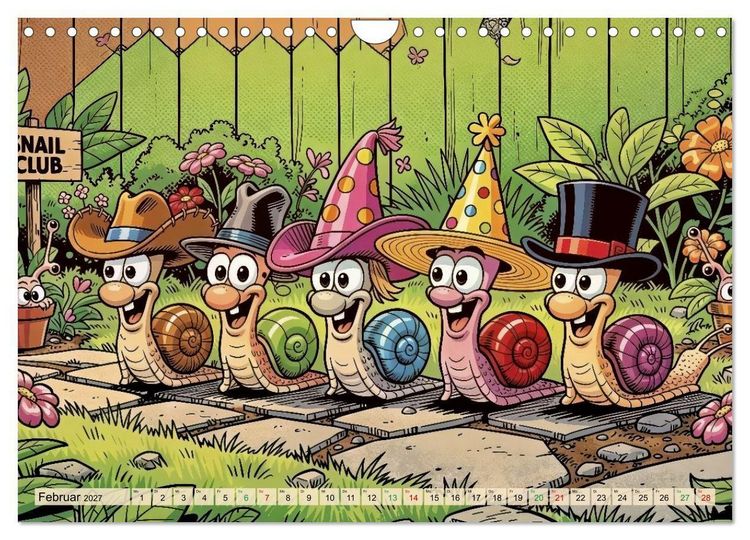 Produktbild: Lustige Weinbergschnecken - Comic (Wandkalender 2027 DIN A4 quer), CALVENDO Monatskalender