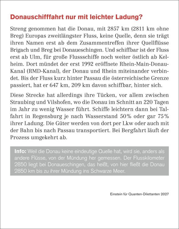 Produktbild: Einstein f&uuml;r Quanten-Dilettanten Tagesabrei&szlig;kalender 2027 - Ein vergn&uuml;glicher Crashkurs in Sachen Naturwissenschaften