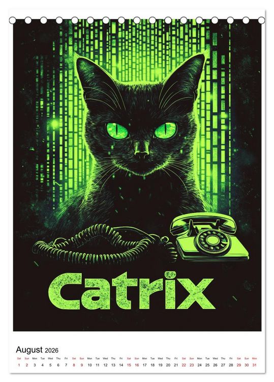 Produktbild: If Movies where full of Cats (Desk Calendar 2026 DIN A5 portrait), CALVENDO 12 Month DeskCalendar