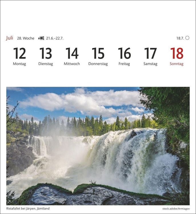 Produktbild: Schweden Sehnsuchtskalender 2027 - Wochenkalender mit 53 Postkarten