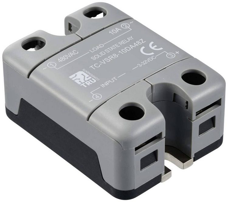 Produktbild: TRU COMPONENTS Halbleiterrelais TC-12705356 10 A Schaltspannung (max.): 480 V/AC Nullspannungsschaltend 1 St.