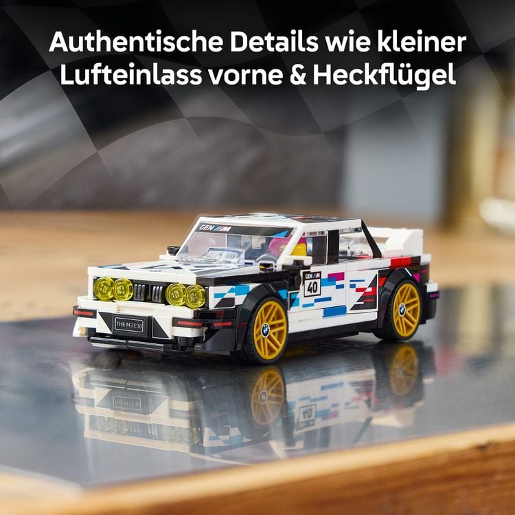 Produktbild: LEGO Speed Champions 77263 BMW M3 (E30), Bauset, BMW-Spielzeugauto mit 1 Minifigur