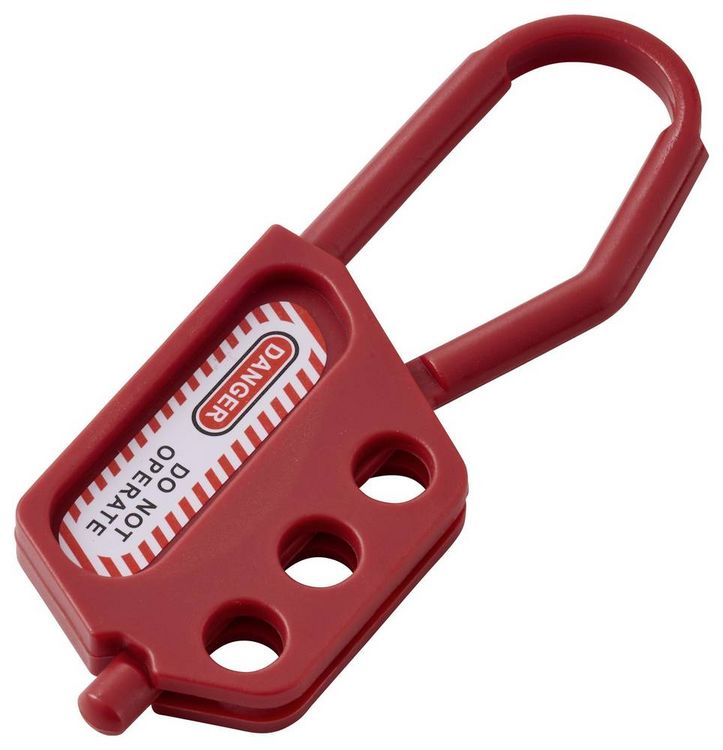 Produktbild: Sygonix SY-6872558 Sicherungshaspe 3-fach 115x40mm Kunststoff Polyamid Rot 1St.