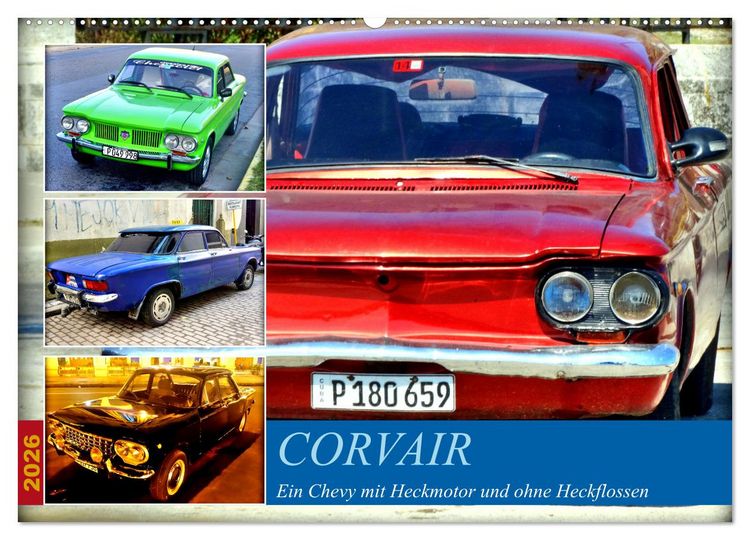 Produktbild: CORVAIR - Ein Chevy mit Heckmotor und ohne Heckflossen (Wandkalender 2026 DIN A2 quer), CALVENDO Monatskalender
