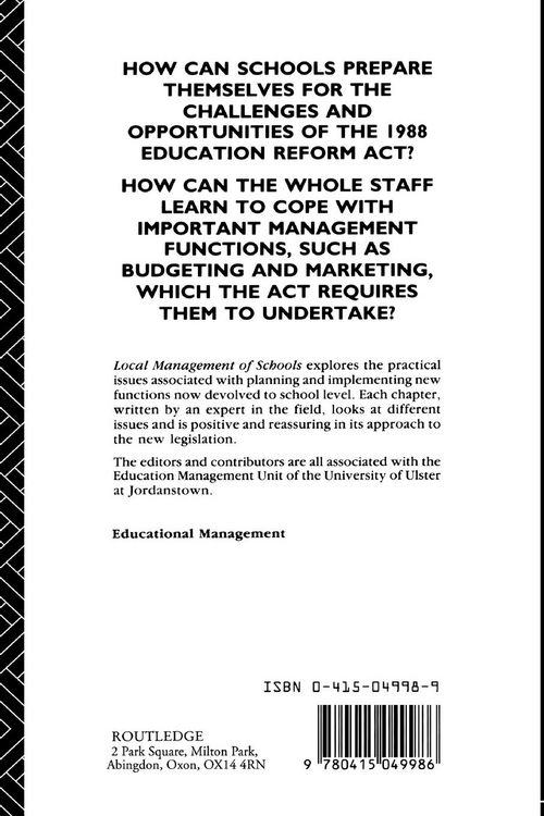 Produktbild: Local Management of Schools