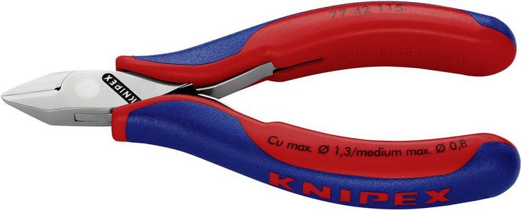 Produktbild: Knipex 77 42 115 Elektronik- u. Feinmechanik Seitenschneider ohne Facette 115mm