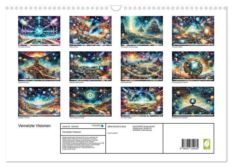 Produktbild: Vernetzte Visionen (Wandkalender 2026 DIN A3 quer), CALVENDO Monatskalender