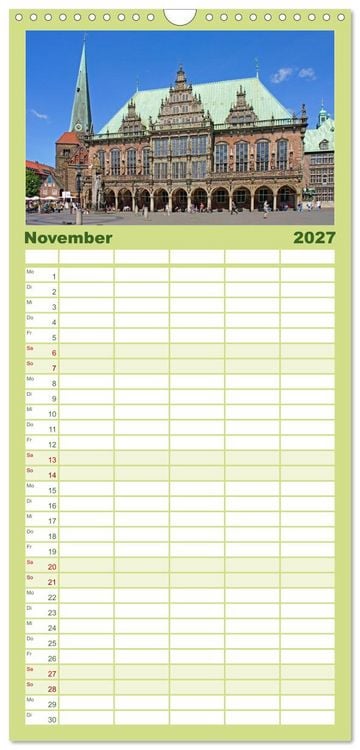 Produktbild: Familienplaner 2027 - Hansest&auml;dte in Norddeutschland mit 5 Spalten (Wandkalender, 21 x 45 cm) CALVENDO