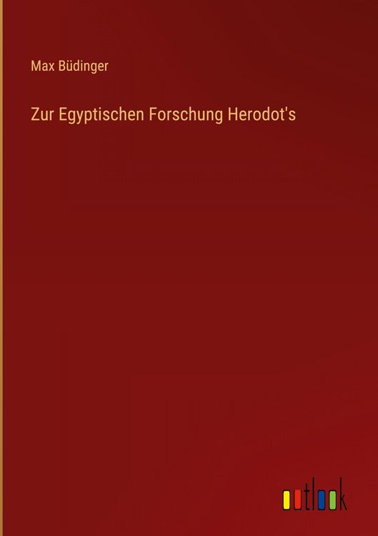 Produktbild: Zur Egyptischen Forschung Herodot's