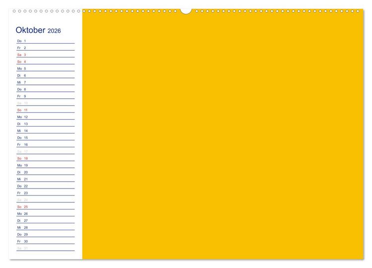 Produktbild: Farbiger Bastelkalender (Wandkalender 2026 DIN A2 quer), CALVENDO Monatskalender