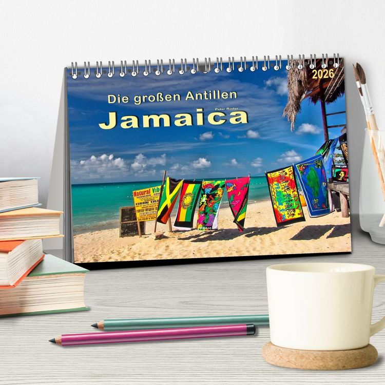 Produktbild: Die gro&szlig;en Antillen - Jamaica (Tischkalender 2026 DIN A5 quer), CALVENDO Monatskalender