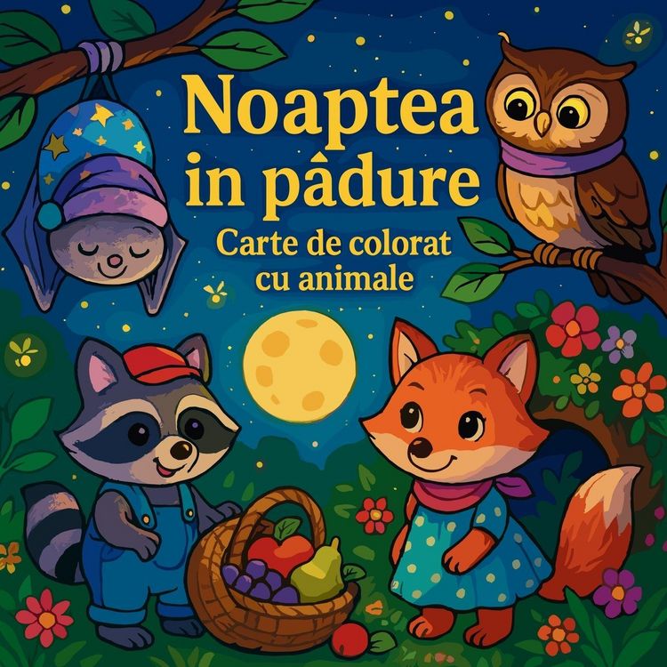 Produktbild: Noaptea &icirc;n p&iquest;dure - Carte de colorat cu animale