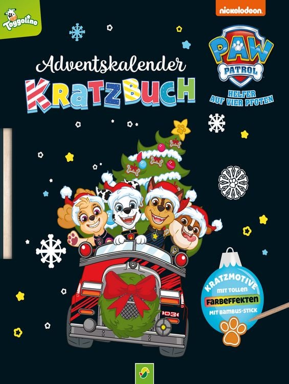 Produktbild: PAW Patrol Adventskalender Kratzbuch