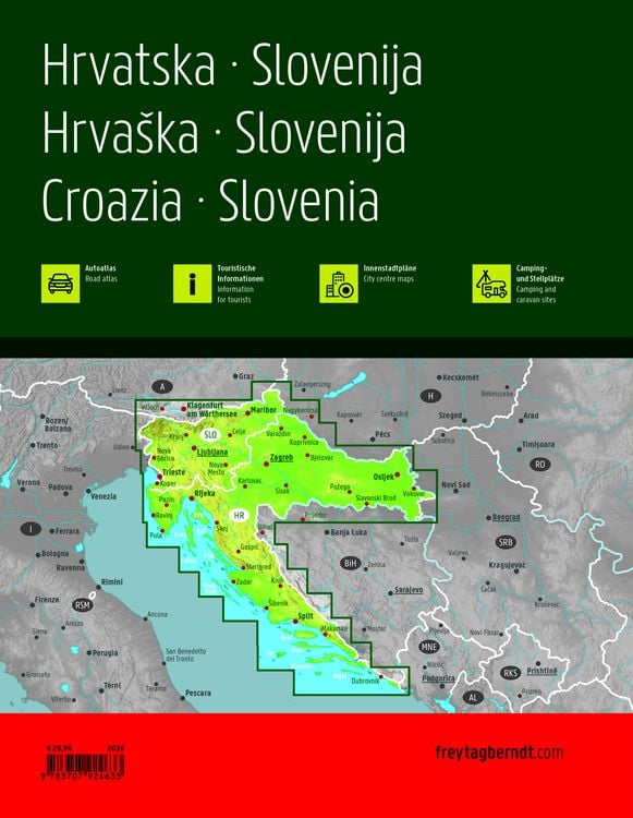 Produktbild: Freytag & berndt Autoatlas Kroatien - Slowenien 1:150.000