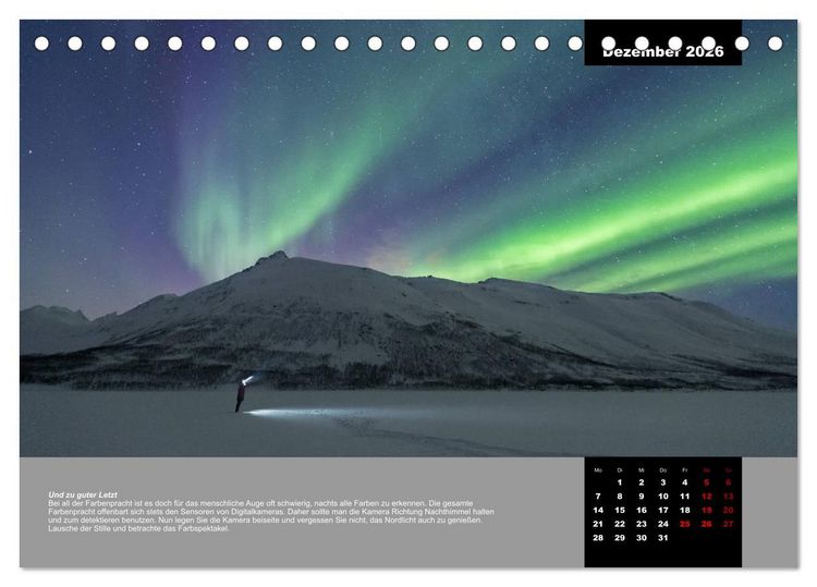 Produktbild: Wenn der Himmel gr&uuml;n wird (Tischkalender 2026 DIN A5 quer), CALVENDO Monatskalender
