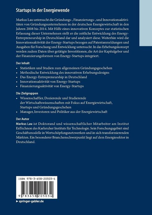 Produktbild: Startups in der Energiewende