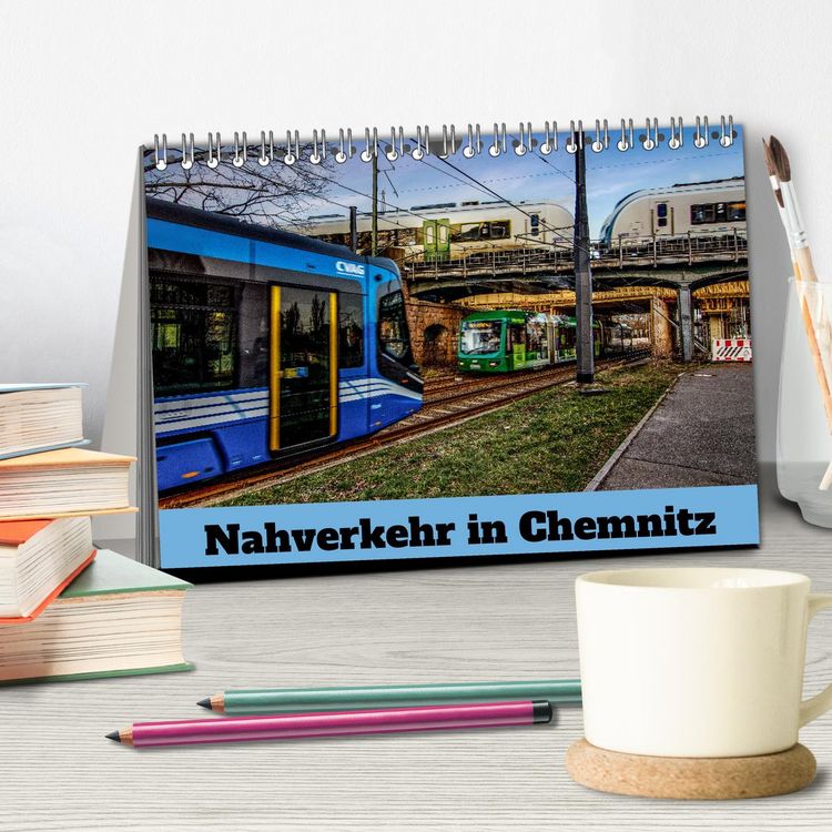 Produktbild: Nahverkehr in Chemnitz (Tischkalender 2026 DIN A5 quer), CALVENDO Monatskalender