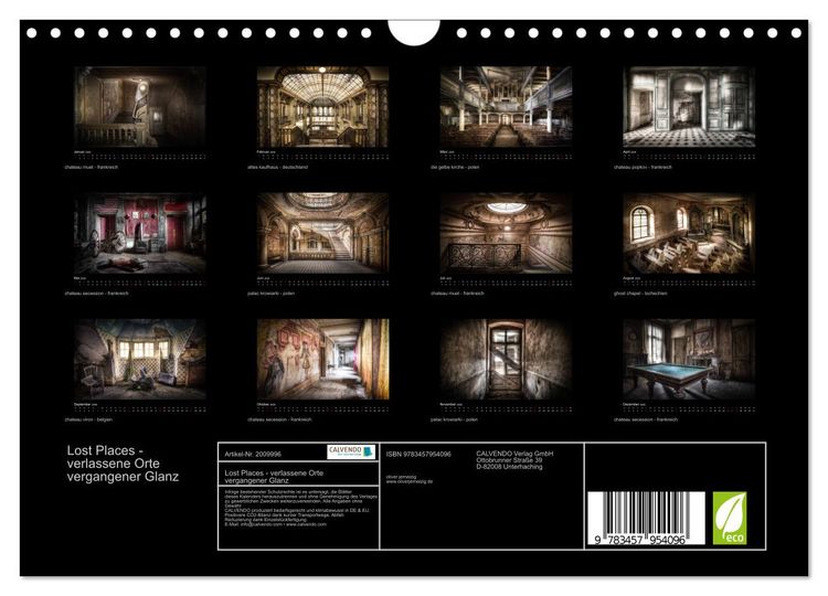 Produktbild: Lost Places - verlassene Orte vergangener Glanz (Wandkalender 2026 DIN A4 quer), CALVENDO Monatskalender