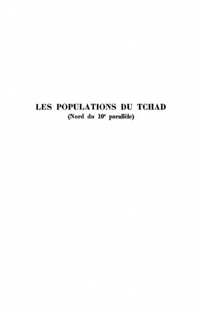 Produktbild: Les populations du Tchad (Nord du 10e parallele)