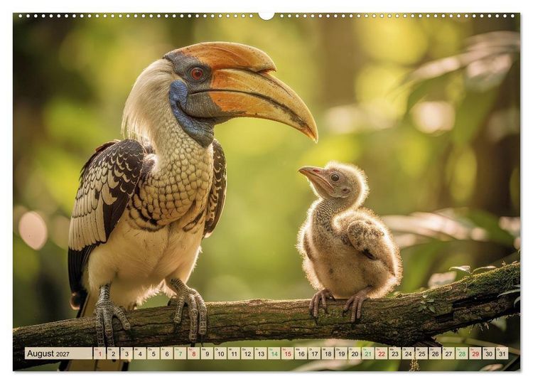 Produktbild: Nashornv&ouml;gel (hochwertiger Premium Wandkalender 2027 DIN A2 quer), Kunstdruck in Hochglanz