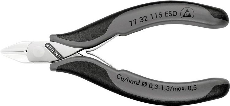Produktbild: Knipex 77 32 115 ESD ESD Seitenschneider mit Facette 115mm