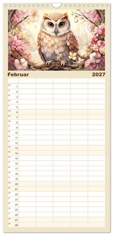 Produktbild: Familienplaner 2027 - Tierisch s&uuml;&szlig;! mit 5 Spalten (Wandkalender, 21 x 45 cm) CALVENDO