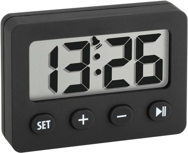Produktbild: TFA Dostmann 60-2014-01 Quarz Wecker Schwarz Alarmzeiten 1