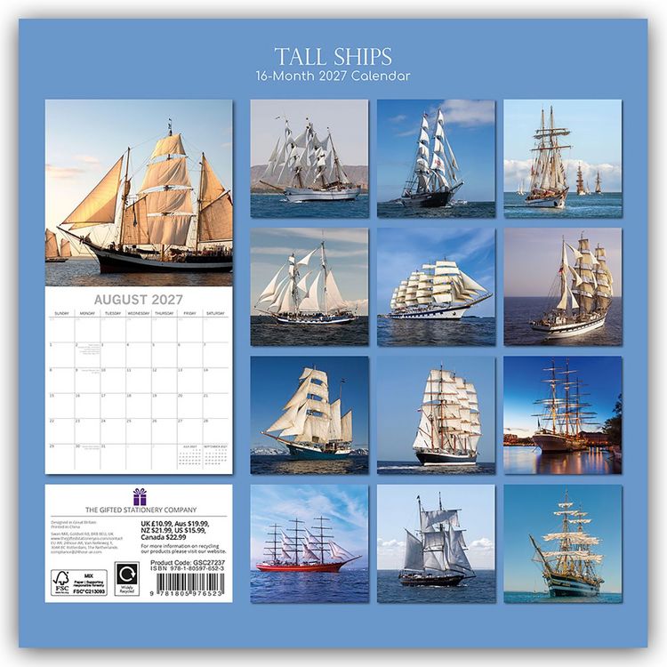 Produktbild: Tall Ships &ndash; Segelschiffe 2027 &ndash; 16-Monatskalender