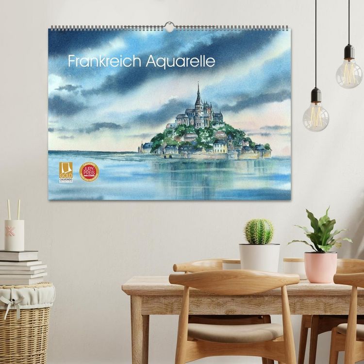 Produktbild: Frankreich Aquarelle (Wandkalender 2027 DIN A2 quer), CALVENDO Monatskalender