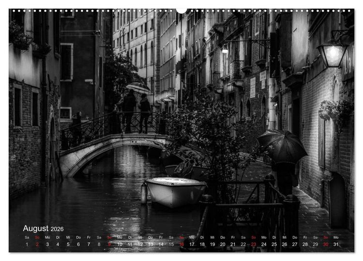 Produktbild: Venedig - Licht und Schatten (Wandkalender 2026 DIN A2 quer), CALVENDO Monatskalender