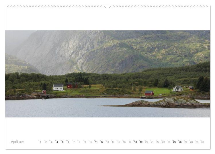 Produktbild: Panoramen der norwegischen K&uuml;ste (hochwertiger Premium Wandkalender 2026 DIN A2 quer), Kunstdruck in Hochglanz