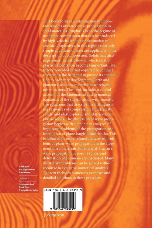 Produktbild: Fundamentals of Shock Wave Propagation in Solids