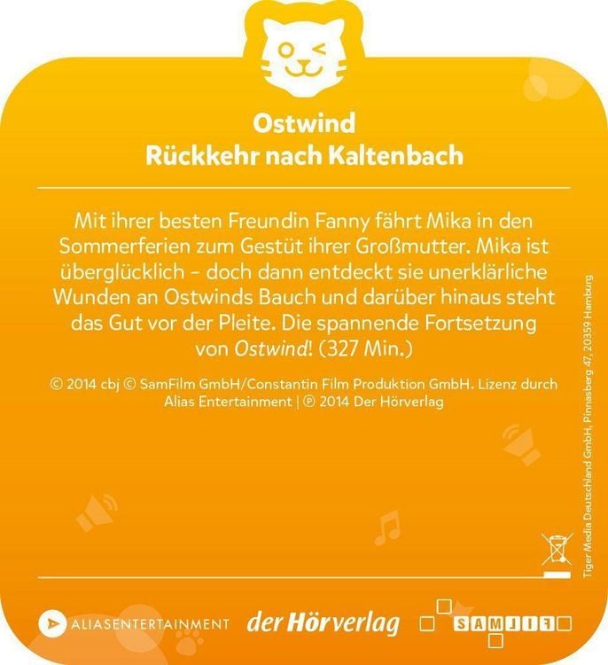 Produktbild: tigercard - Ostwind 2: R&uuml;ckkehr nach Kaltenbach - Die Lesung