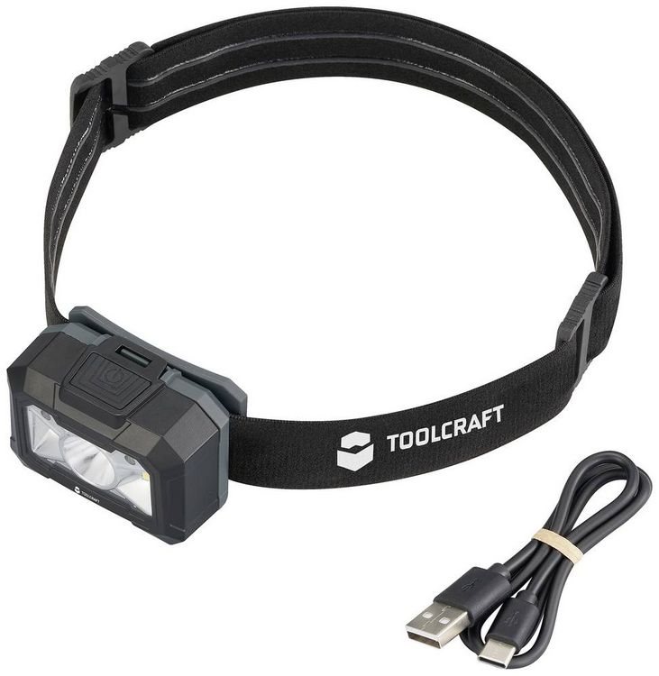Produktbild: TOOLCRAFT TO-9664731 Stirnlampe Li-Ionen Akkus 400lm 30h TO-9664731