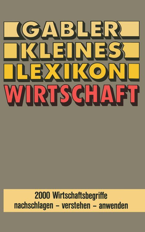 Produktbild: Gabler Kleines Lexikon Wirtschaft